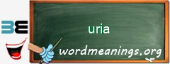 WordMeaning blackboard for uria